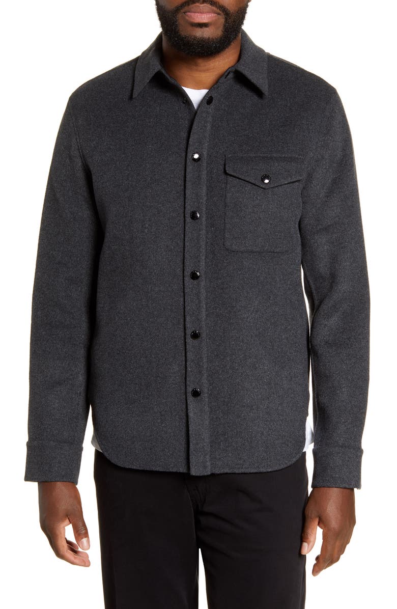 rag & bone Principle Snap-Up Wool Blend Shirt Jacket, Alternate, color, 