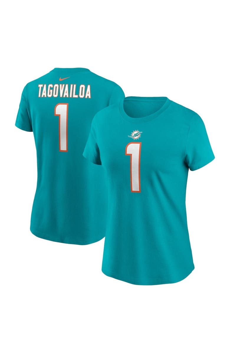 Nike Women's Nike Tua Tagovailoa Aqua Miami Dolphins Player Name & Number T-Shirt, Main, color, Aqua