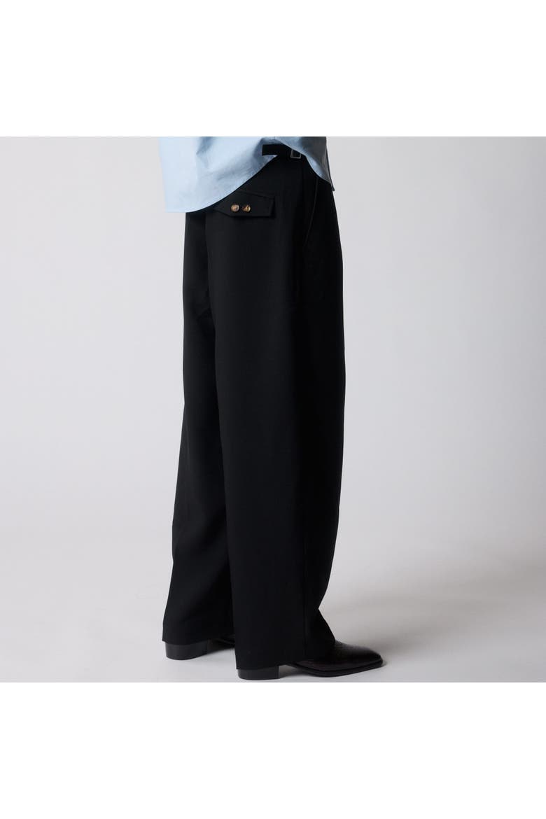 Pleated Trousers, Alternate, color, blue