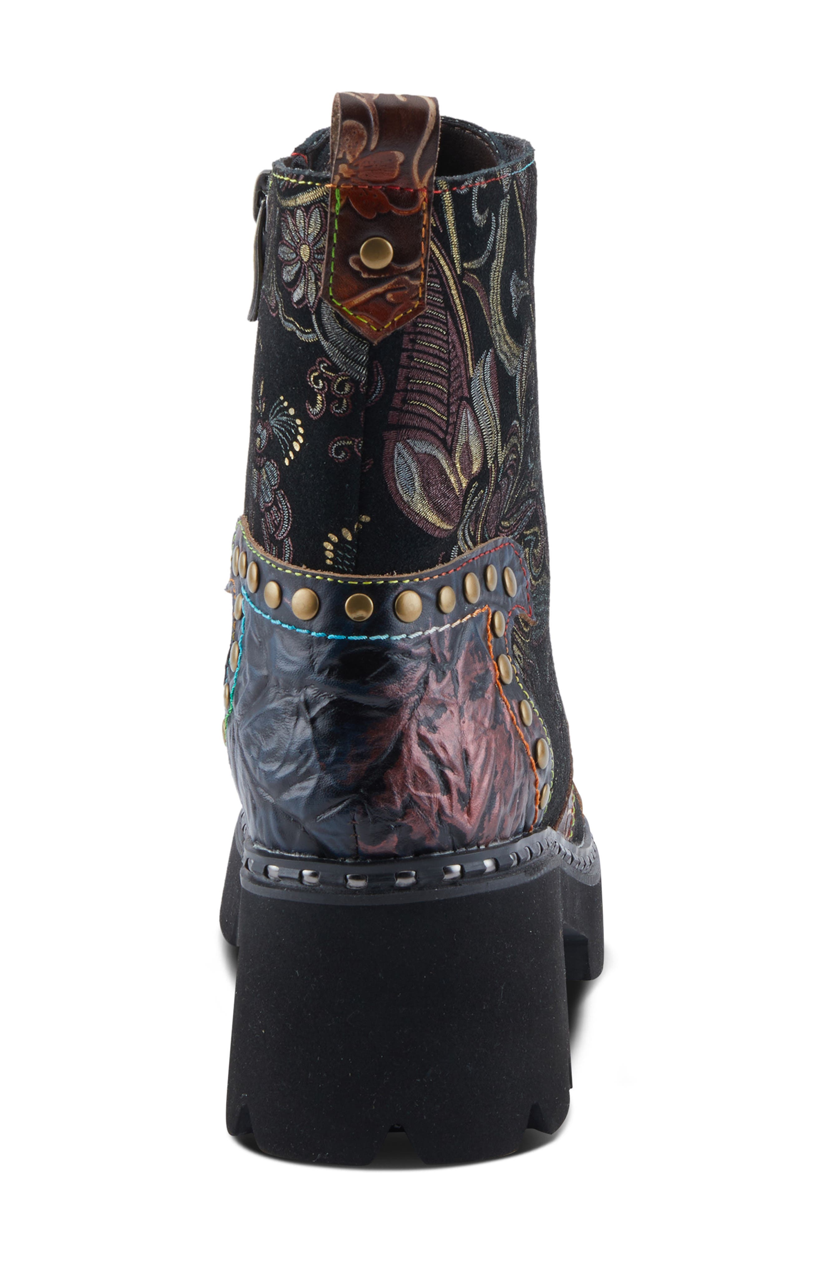 L'Artiste by Spring Step Severity Combat Boot, Alternate, color, Brown Multi