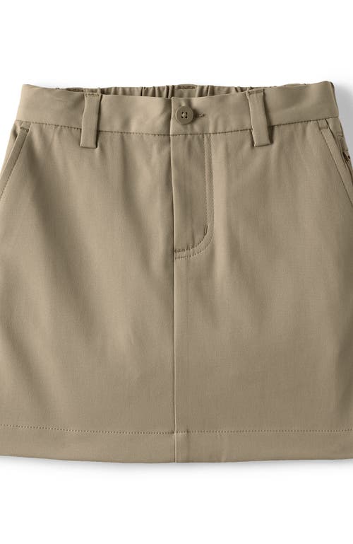 LANDS' END LANDS' END SCHOOL UNIFORM GIRLS ACTIVE CHINO SKORT TOP OF THE KNEE