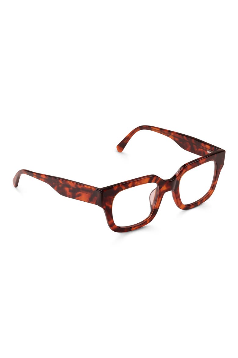 Square Off 47mm Small Square Reading Glasses, Alternate, color, RED ORANGE TORTOISE