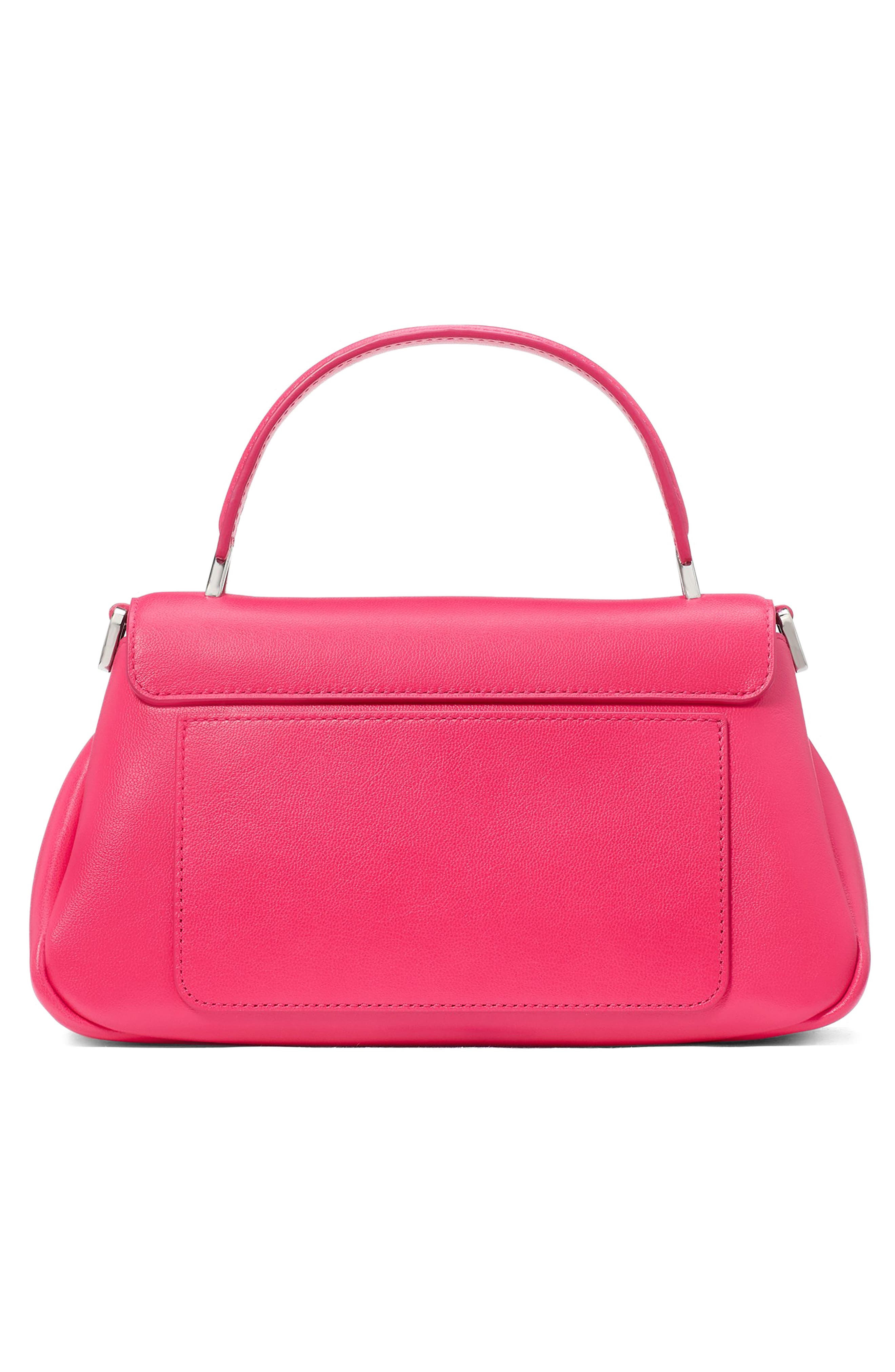 grace leather top handle bag, Alternate, color, ROSEHIP