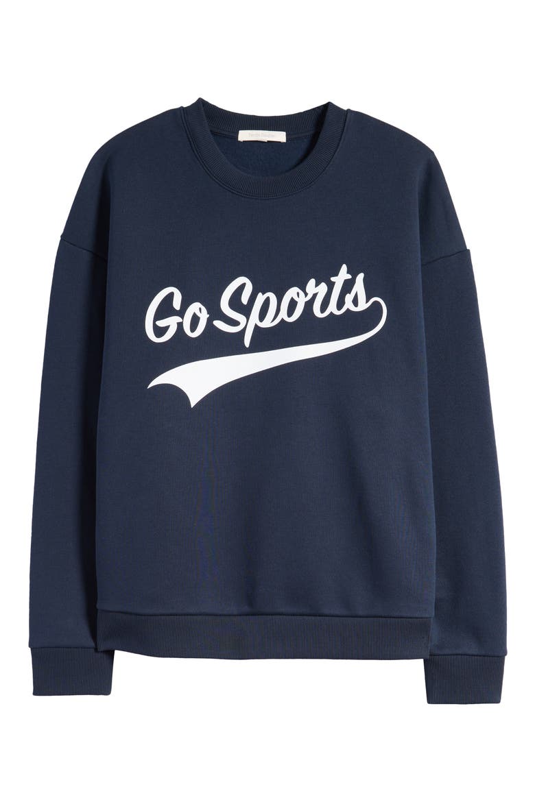 Go Sports Sweatshirt, Alternate, color, NAVY