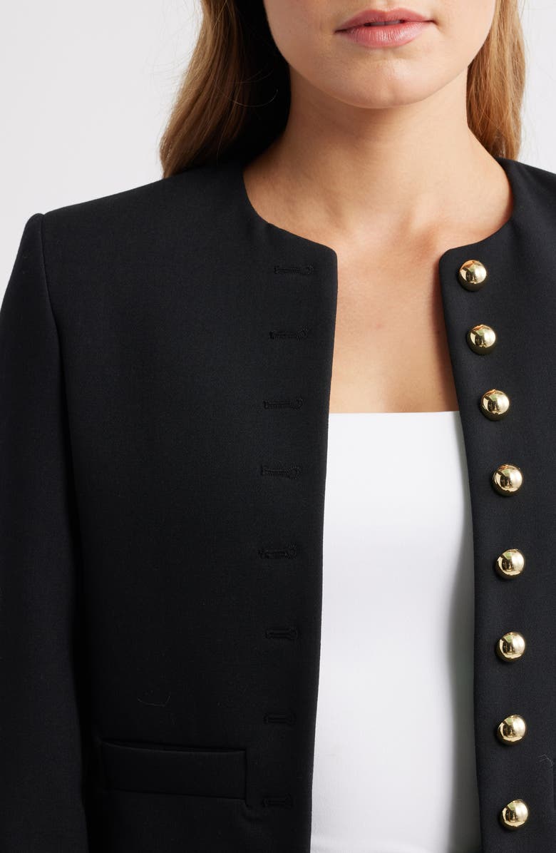 MANGO Grace Crop Jacket, Alternate, color, Black