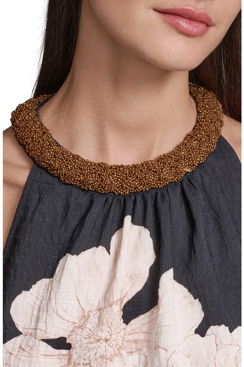 Placed Floral Sleeveless Top, Alternate, color, MIDNIGHT/ NAVY MULTI