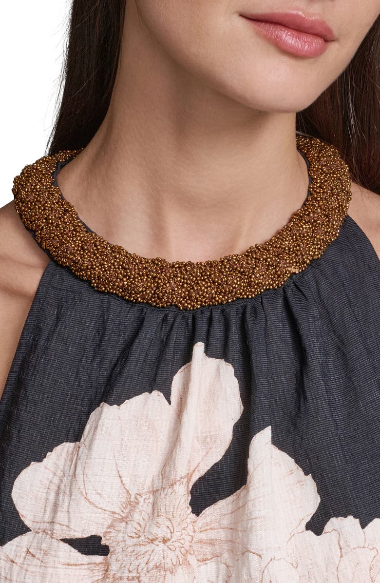 KARL LAGERFELD PARIS Placed Floral Sleeveless Top, Alternate, color,