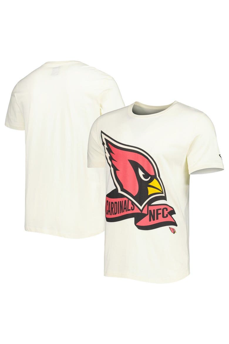 Men's New Era Cream Arizona Cardinals Sideline Chrome T-Shirt, Main, color, Cream