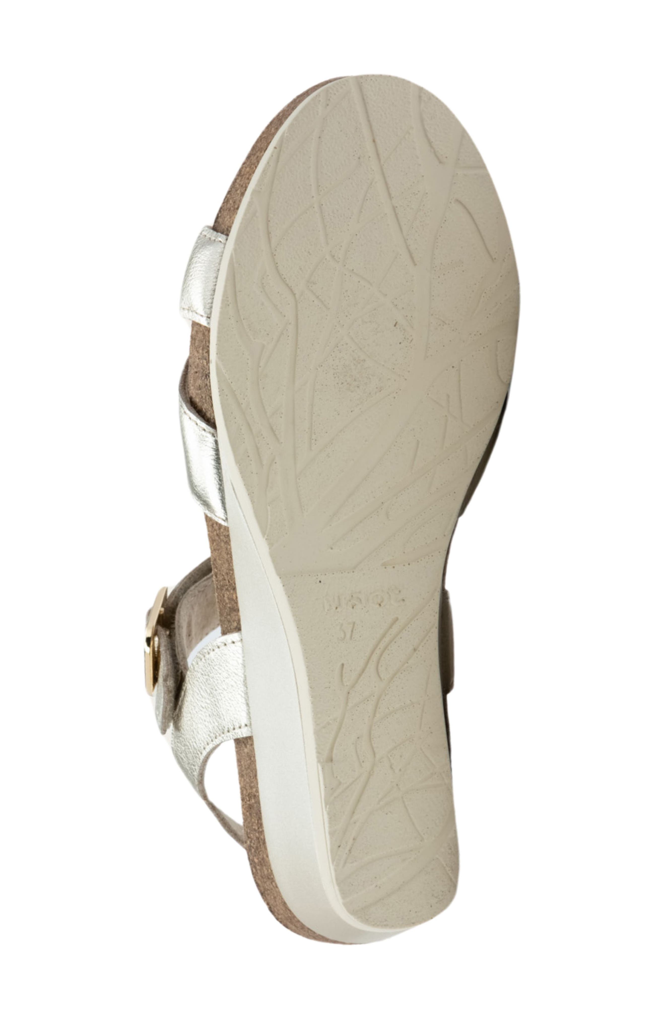 Throne Wedge Sandal, Alternate, color, RADIANT GOLD LEATHER