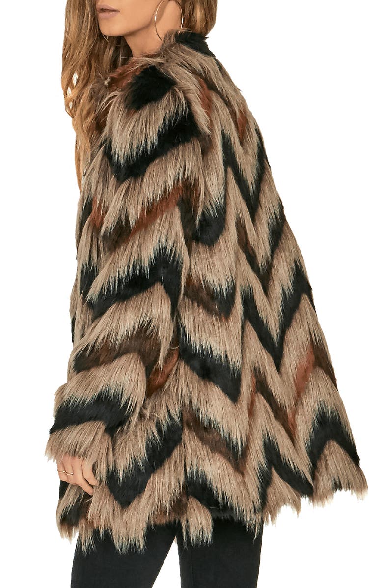 Amuse Society Waylon Faux Fur Jacket, Alternate, color,