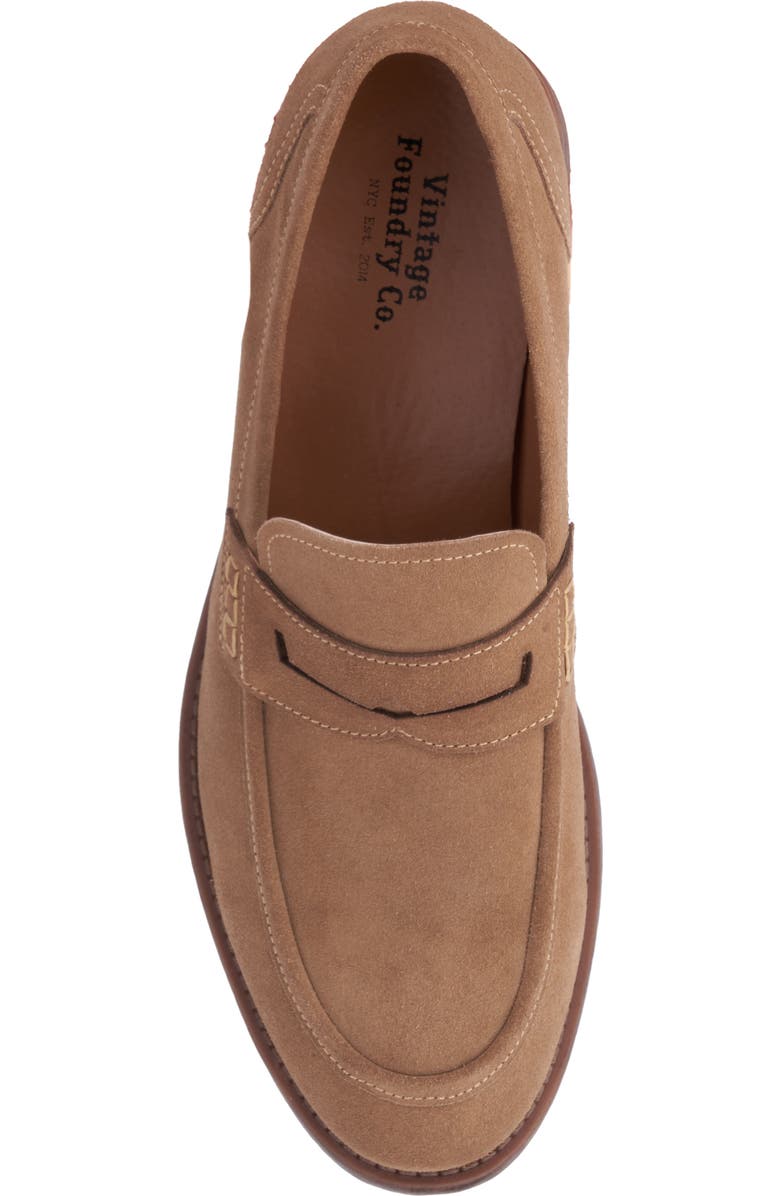 VINTAGE FOUNDRY Harry Apron Toe Penny Loafer, Alternate, color, Taupe
