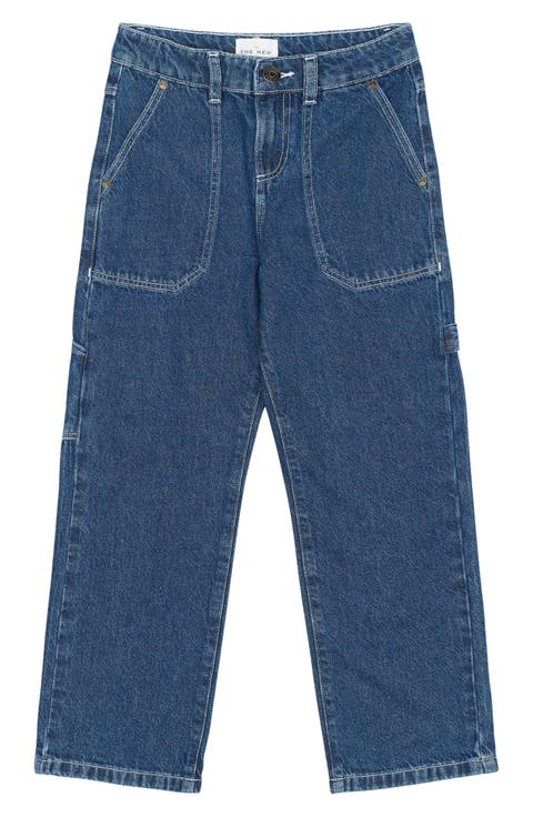 Kids' Parks Contrast Stitch Straight Leg Jeans (Toddler & Little Kid)