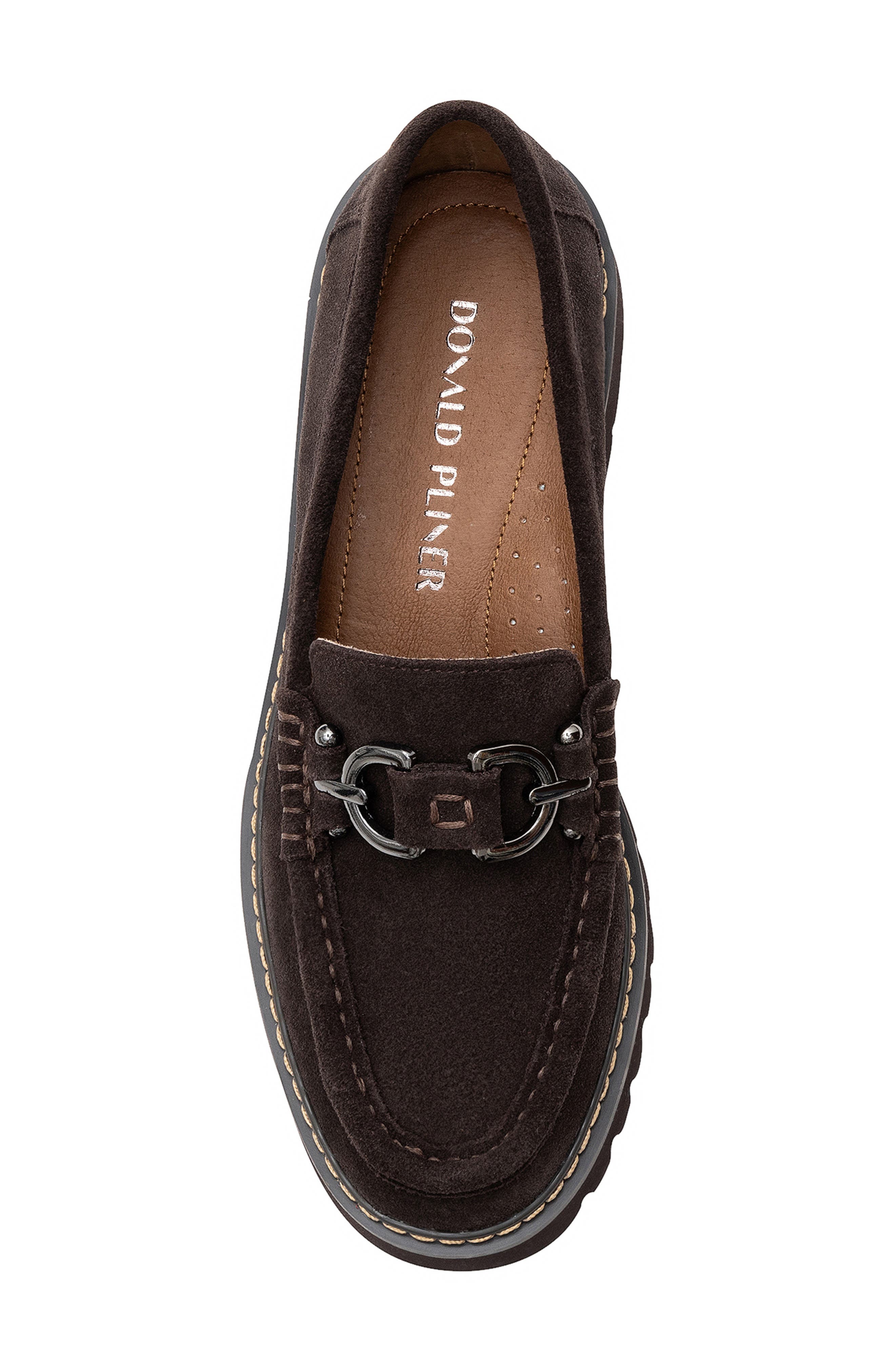 Helioci Moc Toe Loafer, Alternate, color, DARK BROWN