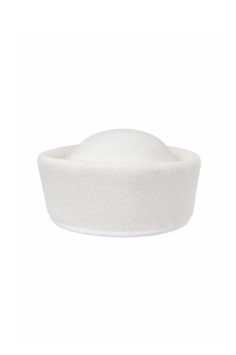 Kahon Pillbox Fascinator Hat, Alternate, color, White