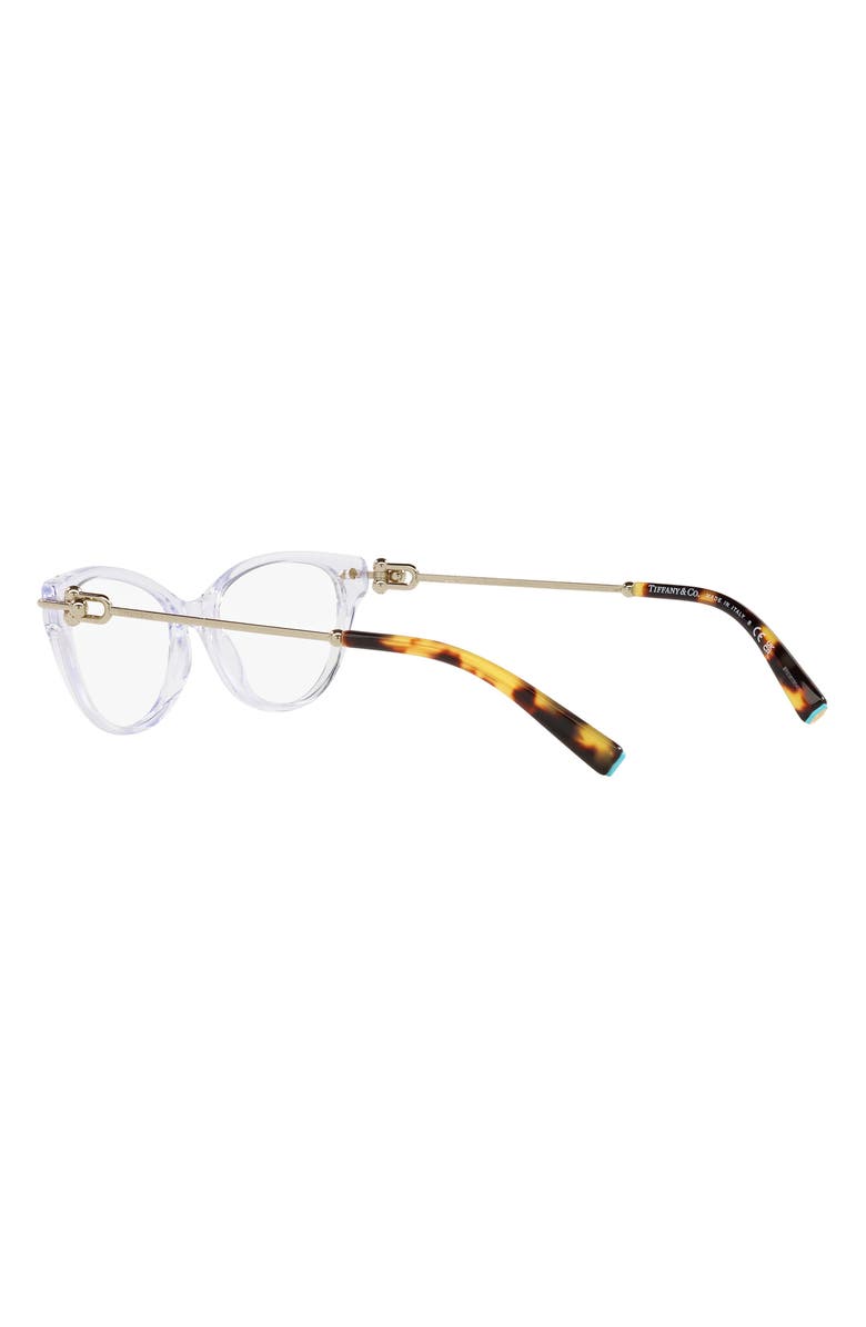 Tiffany & Co. 54mm Cat Eye Optical Glasses, Alternate, color, Crystal