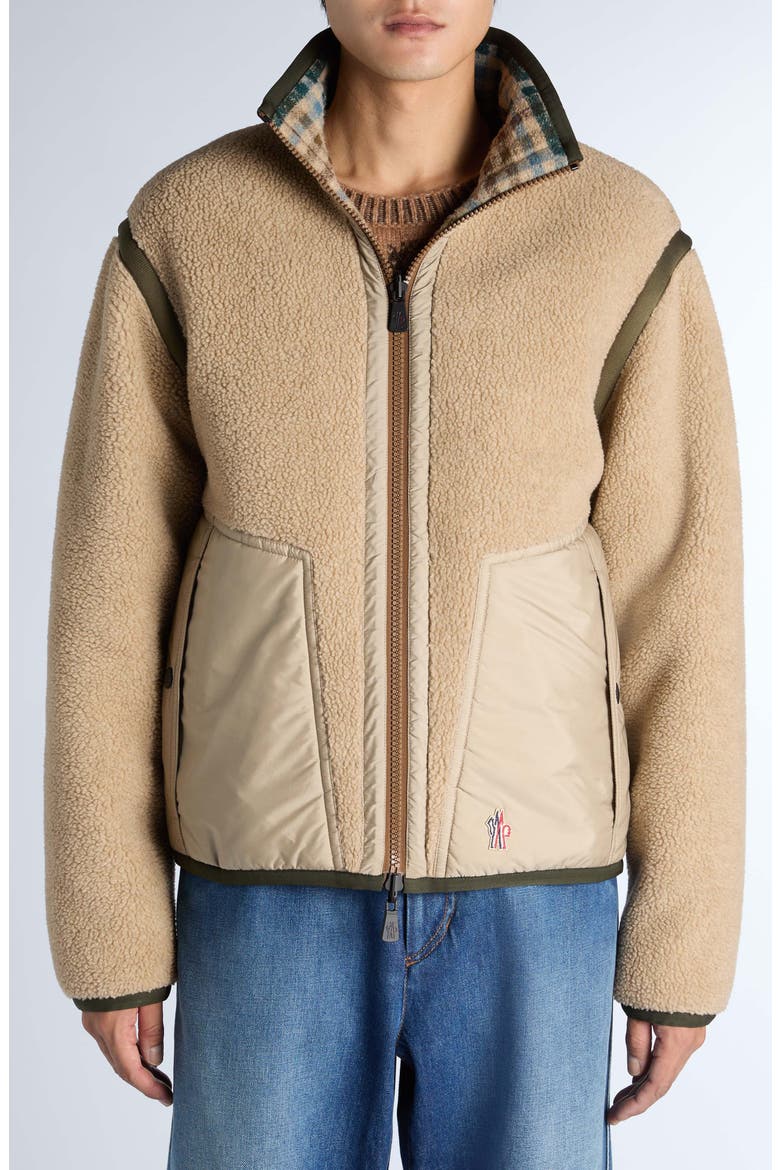 Plaid Fleece Zip Up Cardigan, Alternate, color, PLAID