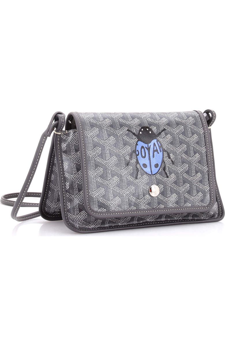 Pre-Owned Goyard Plumet Clutch Wallet Printed Coated Canvas, Alternate, color, Gray