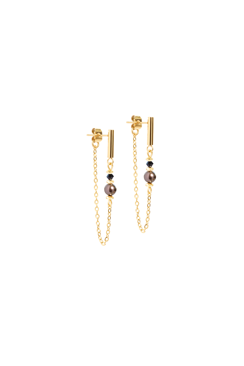 Drop Earrings Slider Earth, Main, color, Brown-Gold