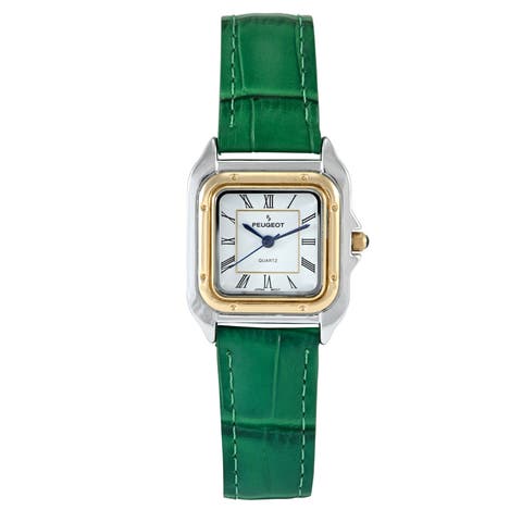 Slim Leather Tank Watch- 36MM
