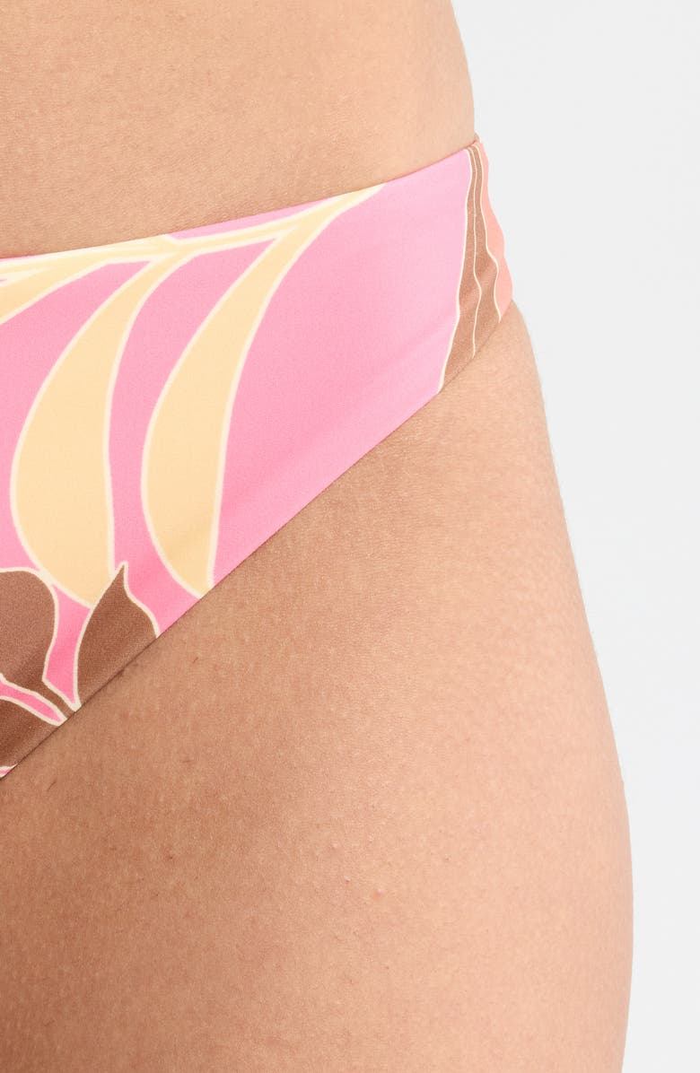 Sanctuary Print Cinch Back Bikini Bottoms, Alternate, color, Orange Multi