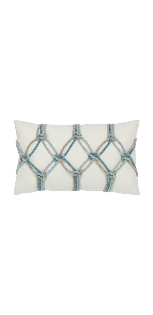 Elaine Smith Rope Hand Knotted Macrame Indoor & Outdoor Woven Accent Pillow