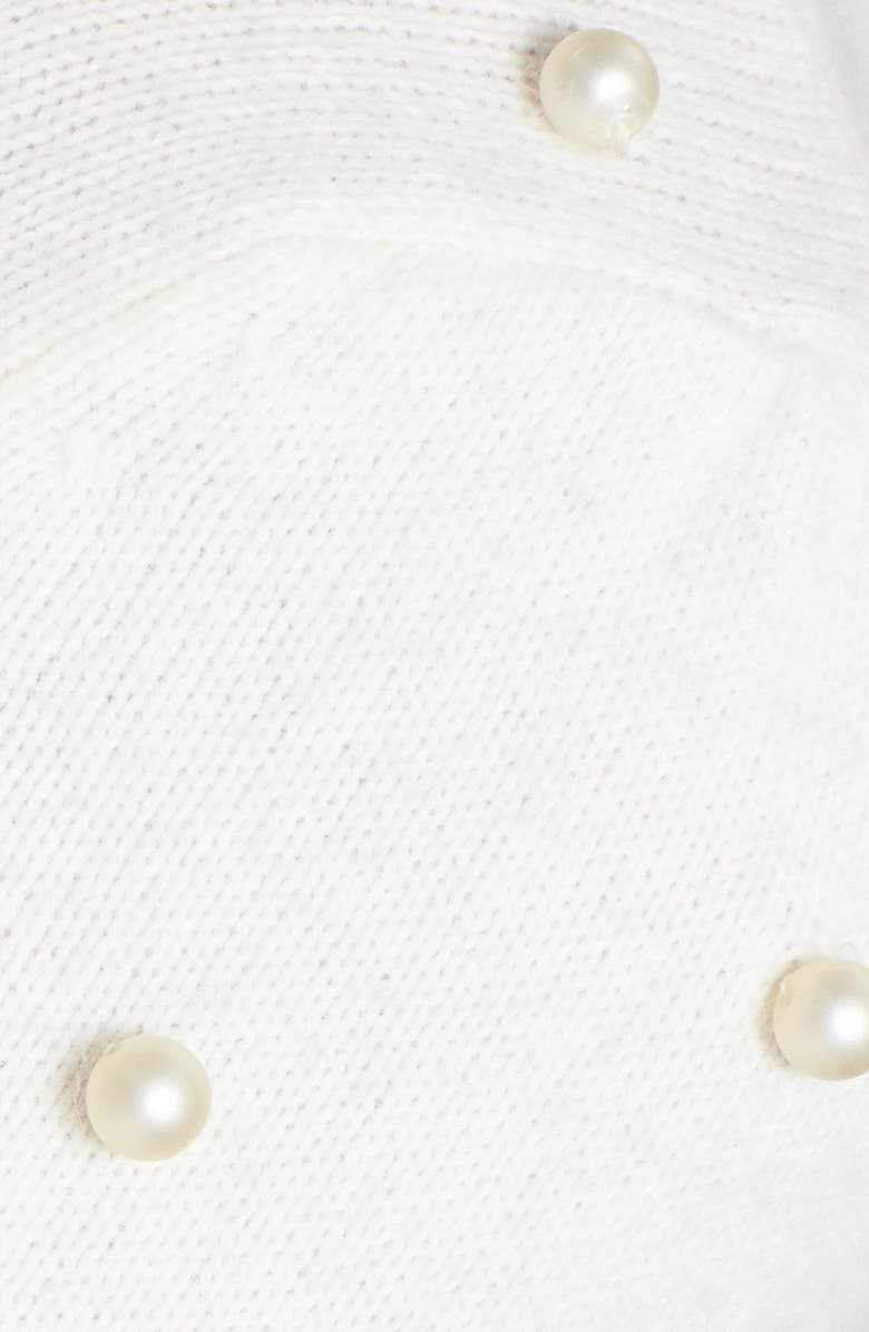 Jesús Peiró Angora Blend Bolero with Faux Pearls, Alternate, color, 