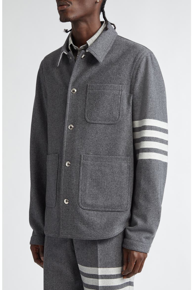 Wool & Cashmere Utility Jacket, Alternate, color, MEDIUM GREY