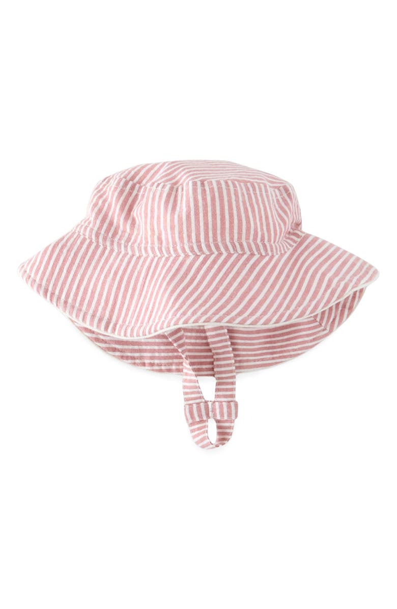Pehr Seersucker Bucket Hat, Main, color, Anchor Red