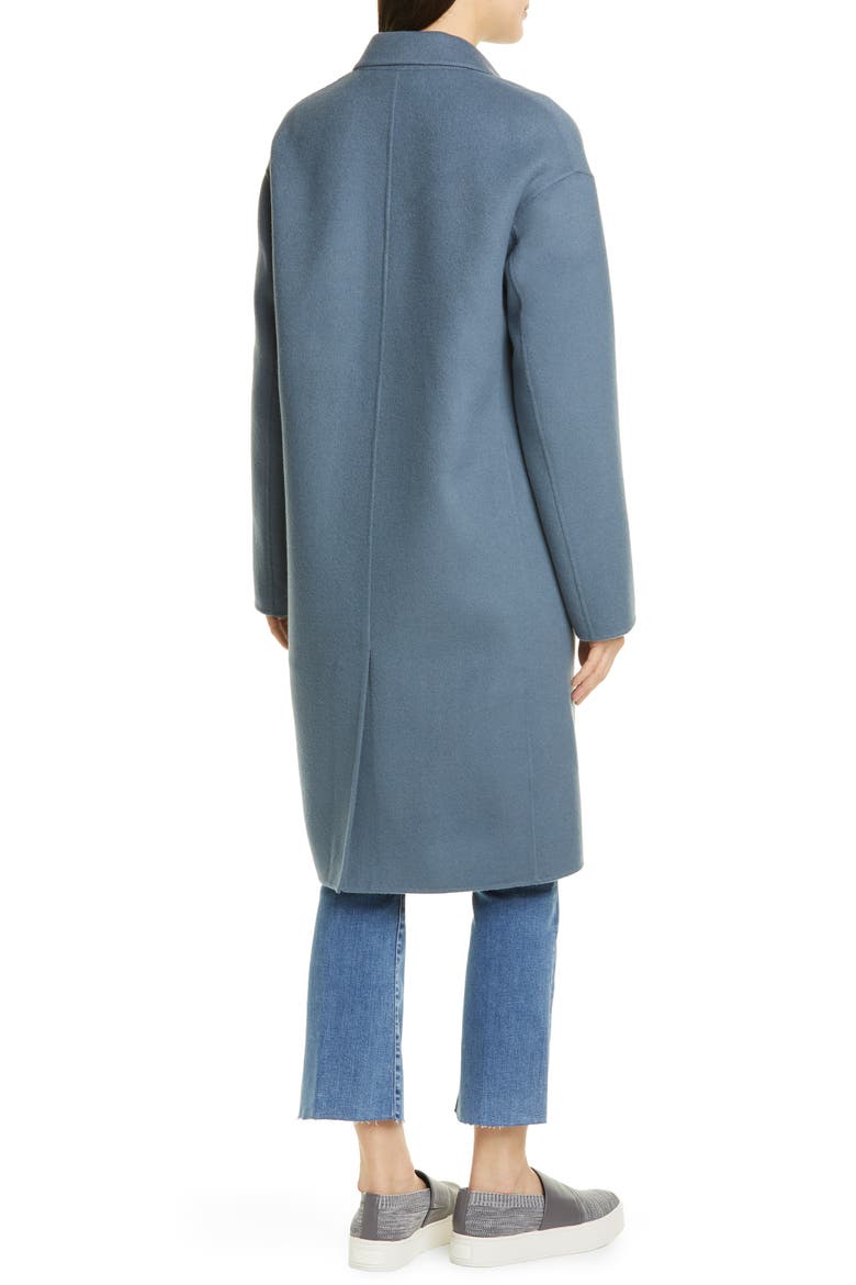Double Face Wool Blend Coat, Alternate, color, STORM