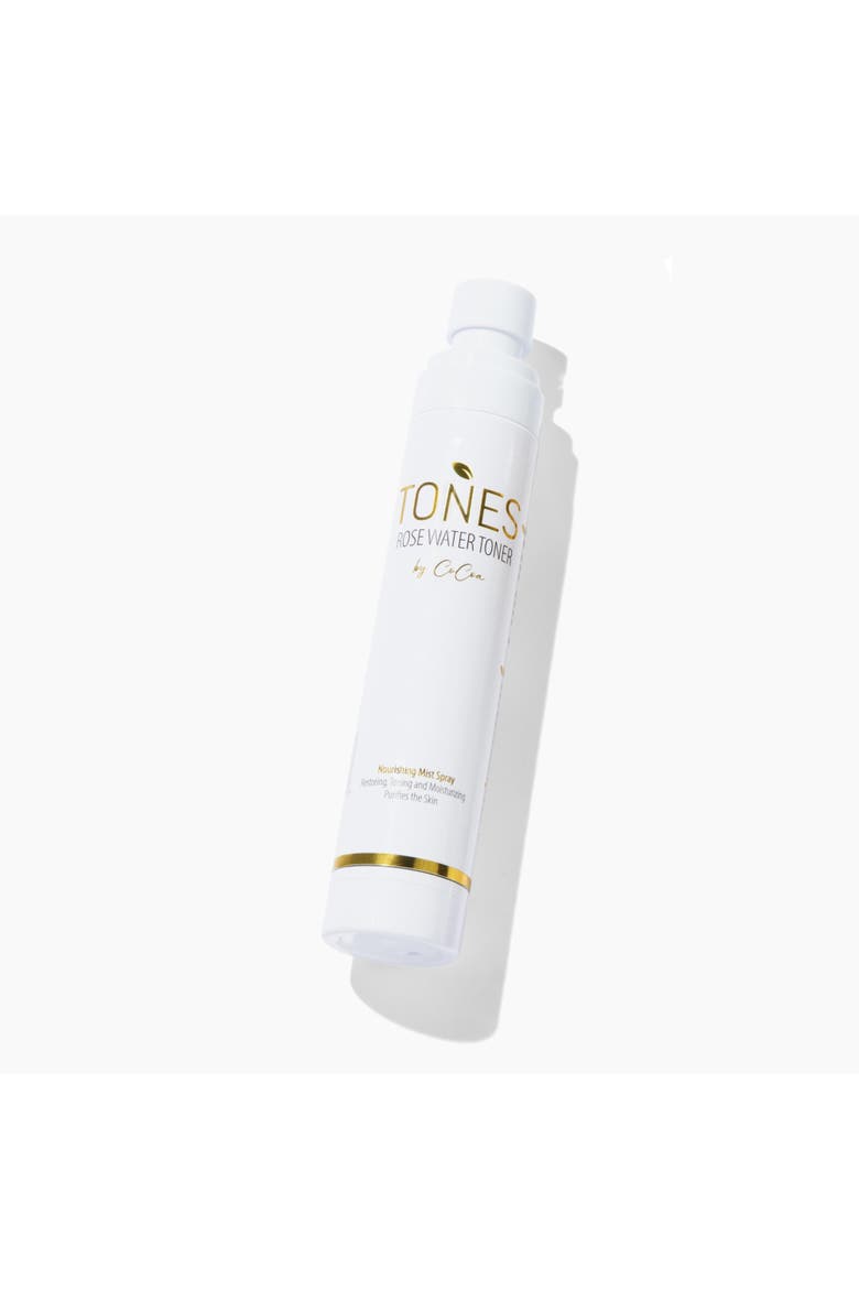 Rose Water + Mallow Flower Hydrating Toner Mist 4 fl oz, Alternate, color, White with golden words