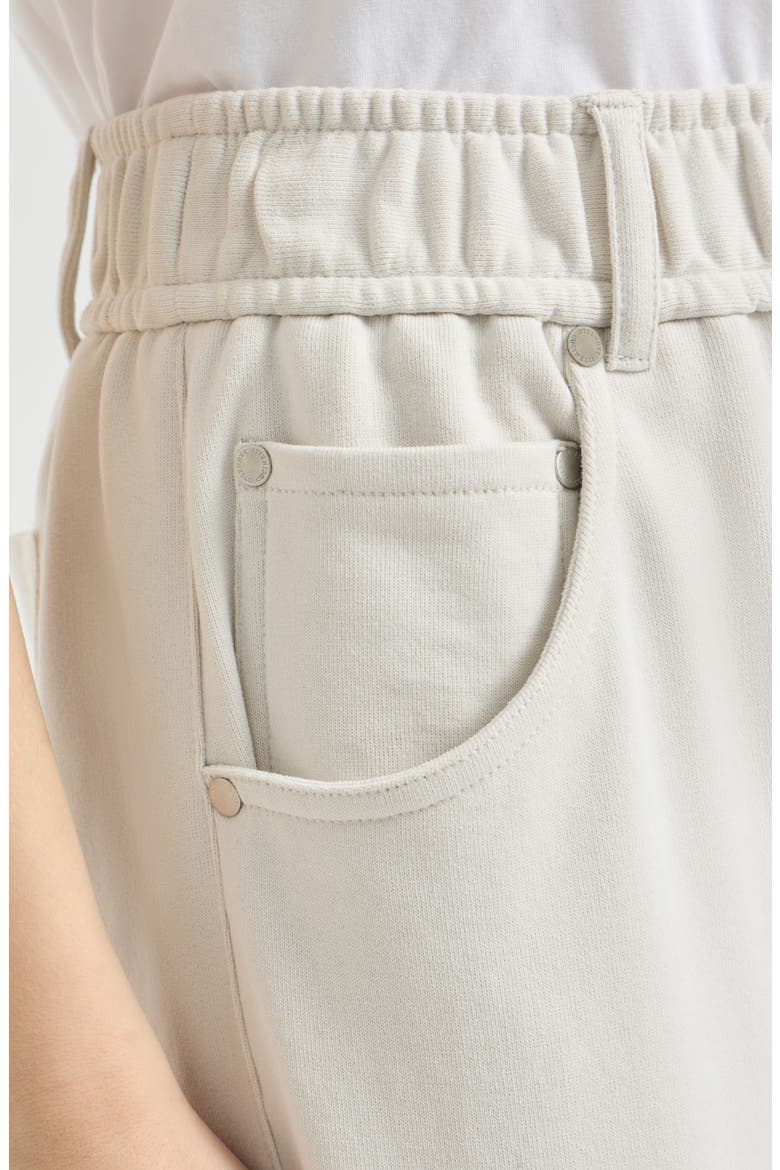 Smooth French terry trousers, Alternate, color, Milk