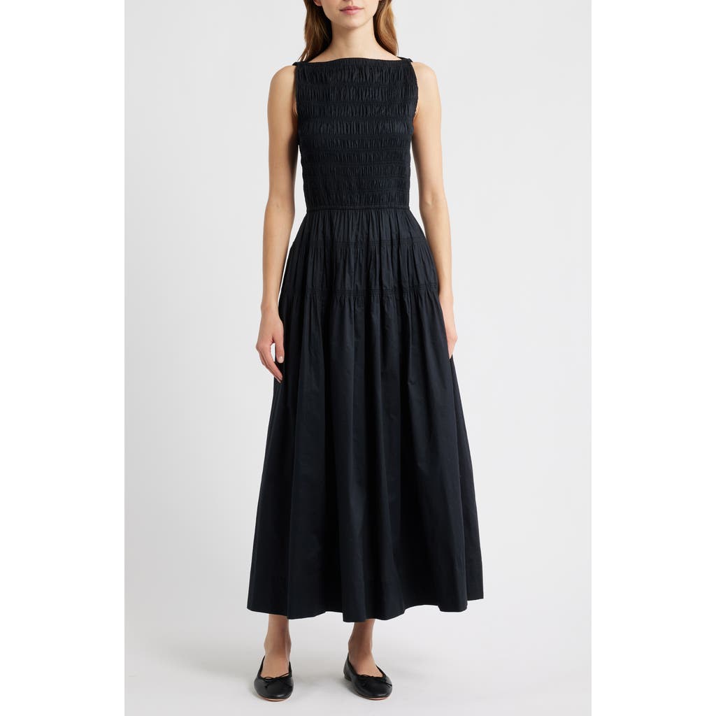 DÔEN Melie Boat Neck Dress in Black at Nordstrom, Size Medium