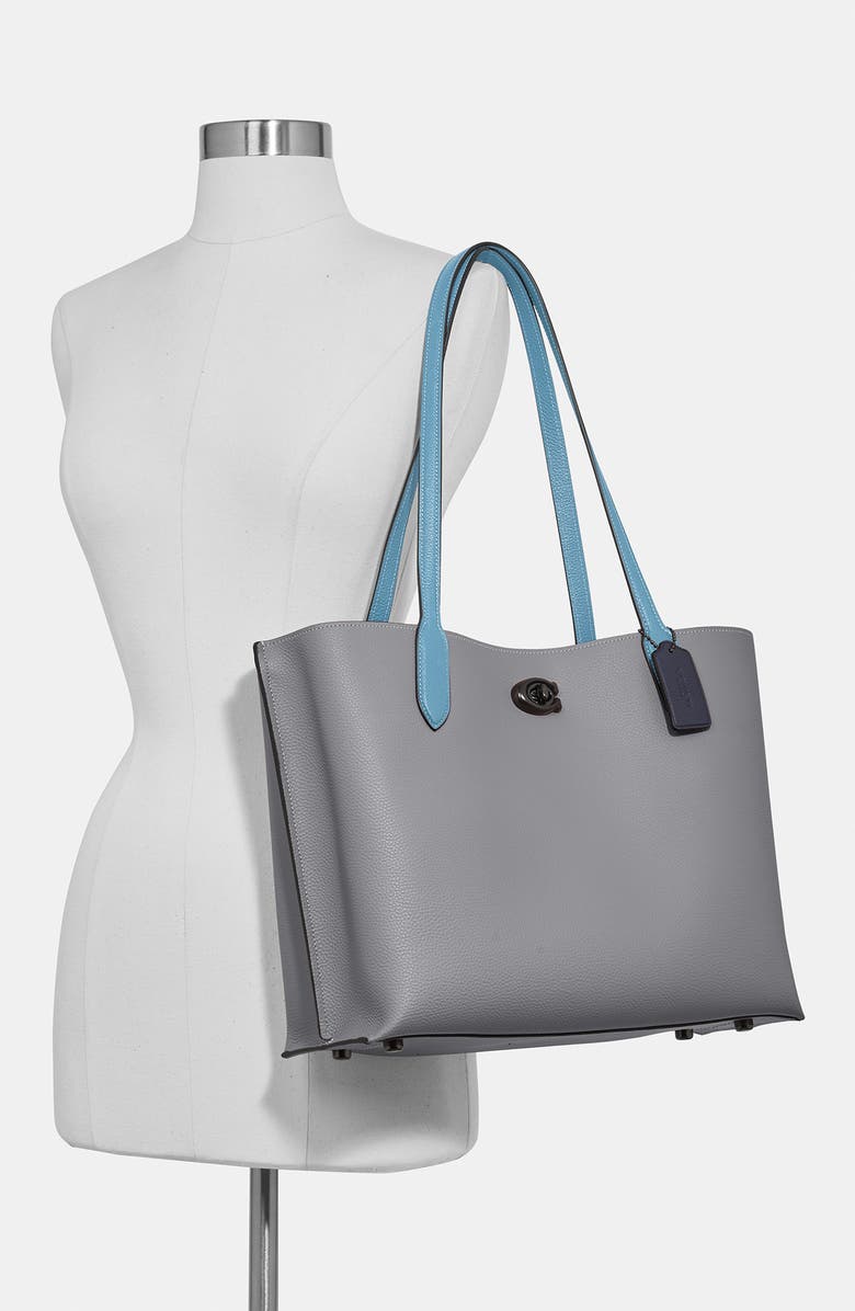 COACH Willow Colorblock Leather Tote, Alternate, color,