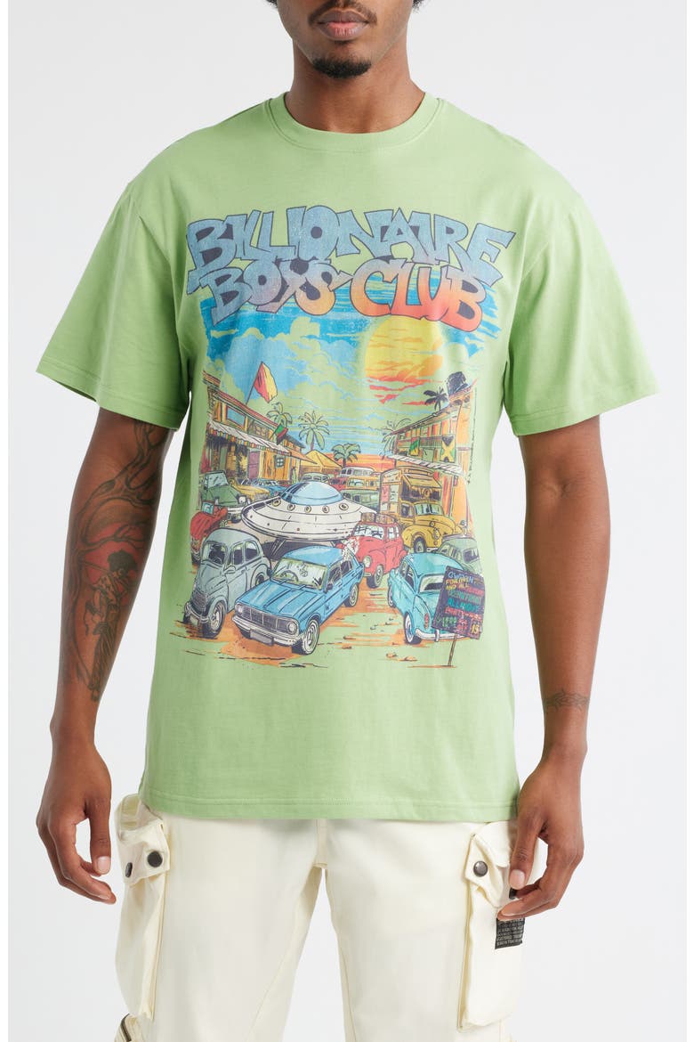 Partay Oversize Graphic T-Shirt, Main, color, FOREST SHA