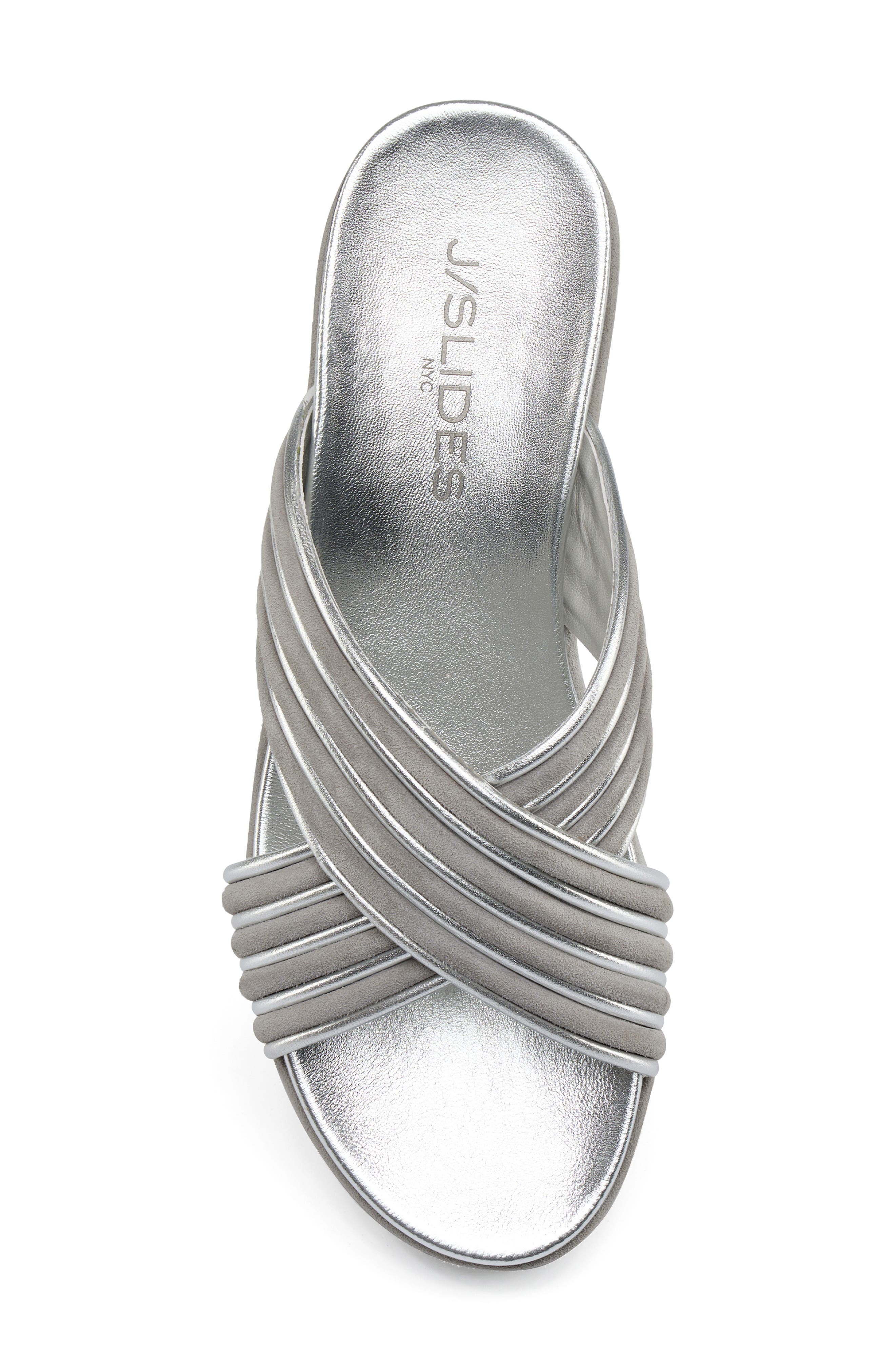JSlides Quiana Platform Sandal, Alternate, color, Grey