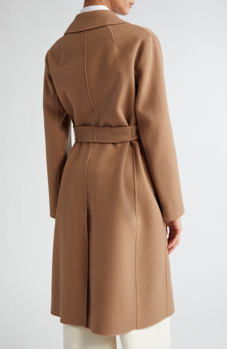Max Mara Pauline Belted Double Face Virgin Wool Wrap Coat, Alternate, color,