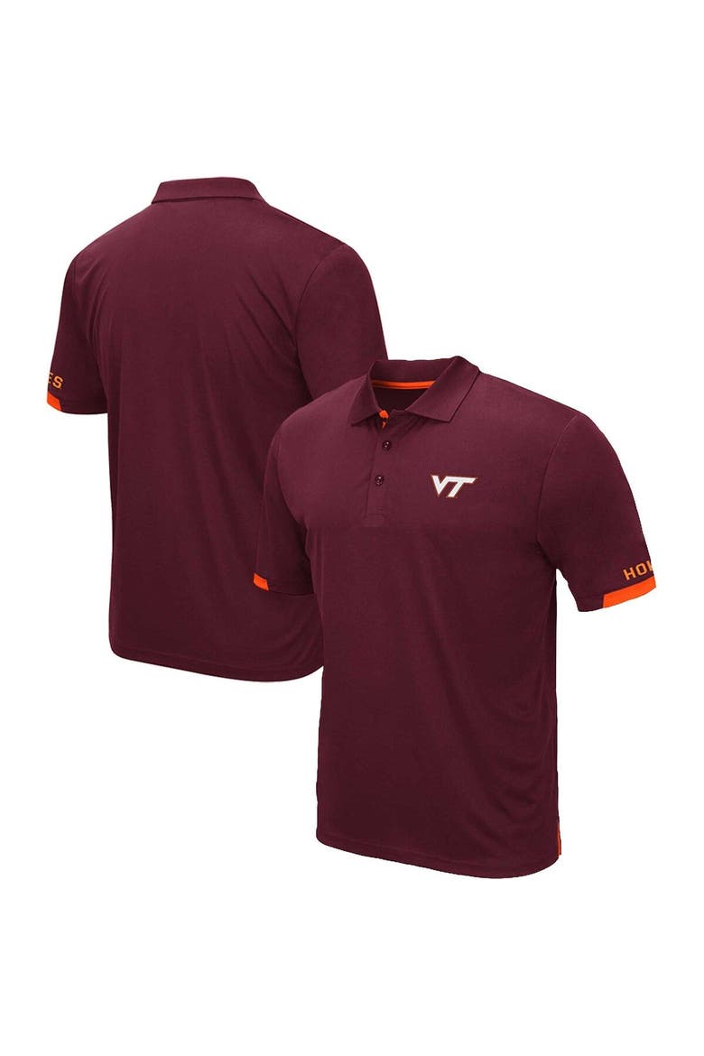 Men's Colosseum Maroon Virginia Tech Hokies Big & Tall Santry Polo, Alternate, color, Maroon