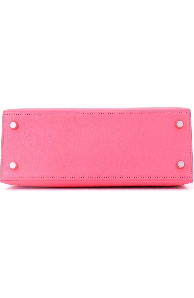 Pre-Owned Hermes Kelly Handbag Pink Chevre Mysore with Palladium Hardware 25, Alternate, color, Rose Azalee