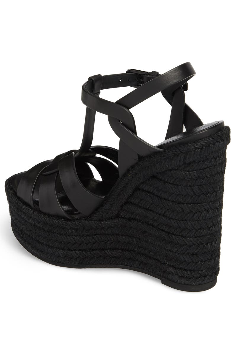 Saint Laurent Tribute Espadrille Wedge, Alternate, color,
