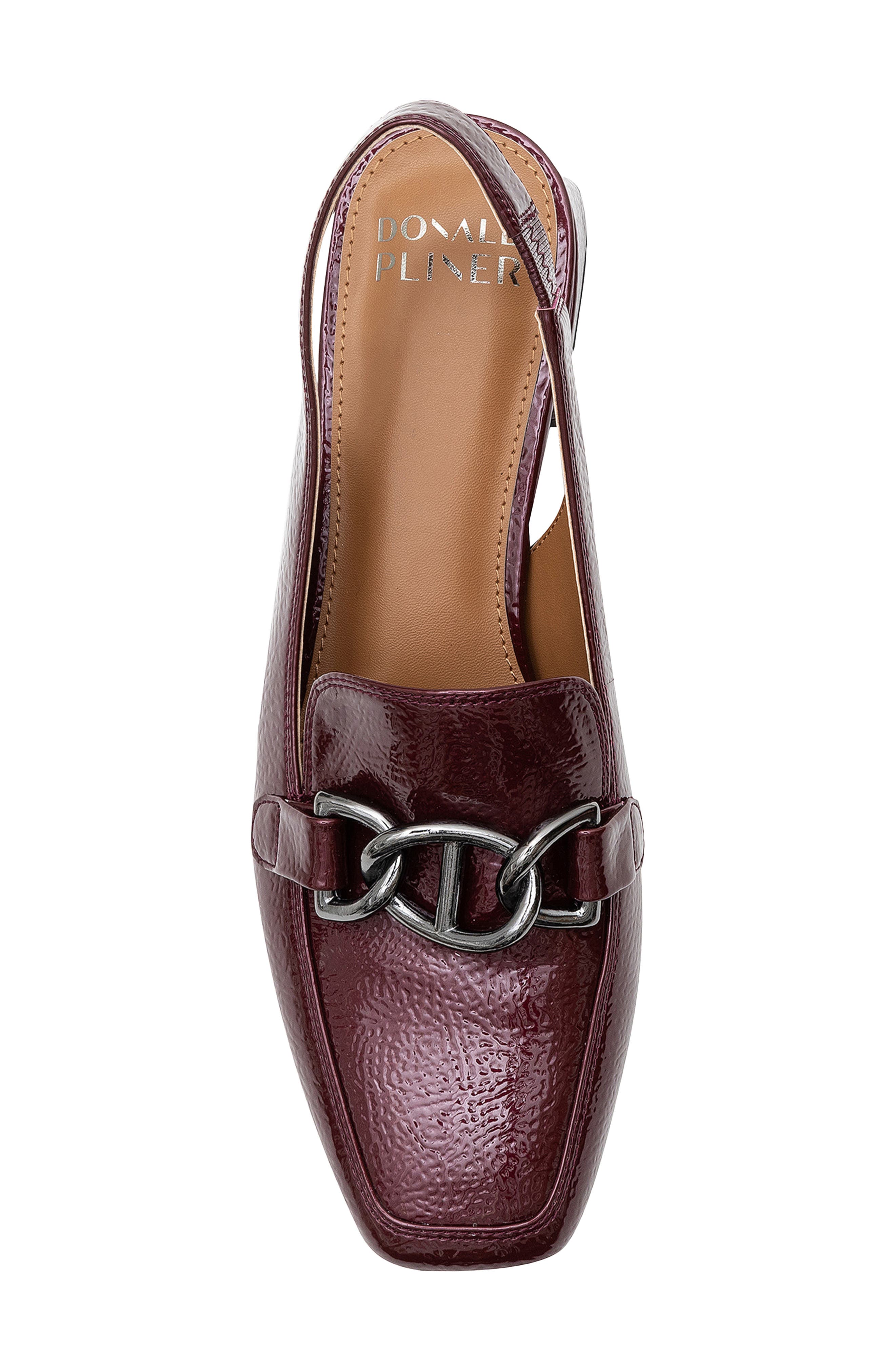 Slingback Chain Loafer Pump, Alternate, color, CRANBERRY