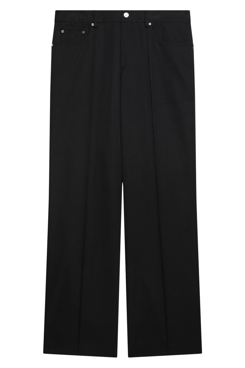 Five-Pocket Gabardine Dress Pants, Alternate, color, BLACK