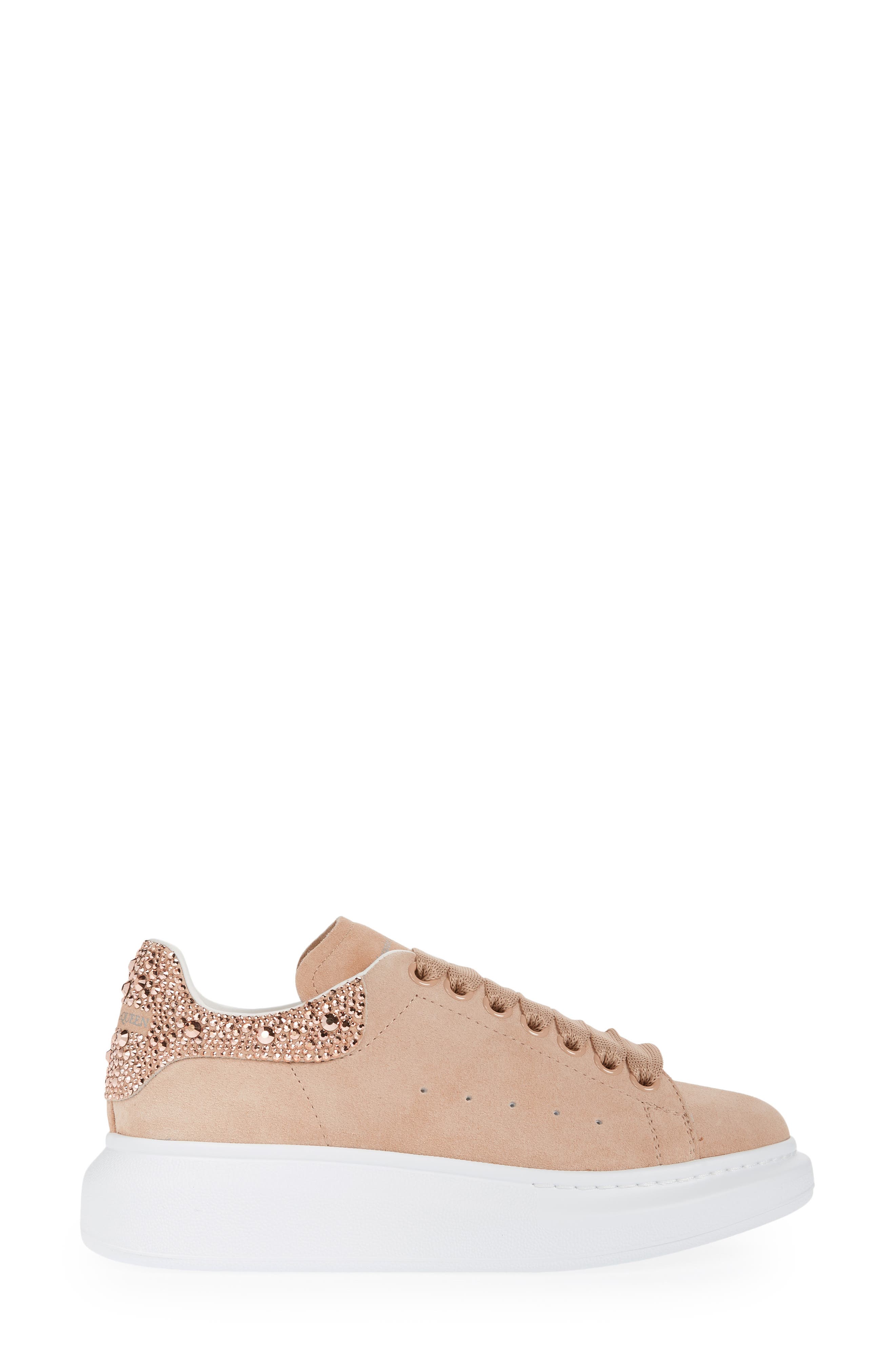 McQueen Alexander McQueen Oversize Crystal Embellished Sneaker, Alternate, color, 