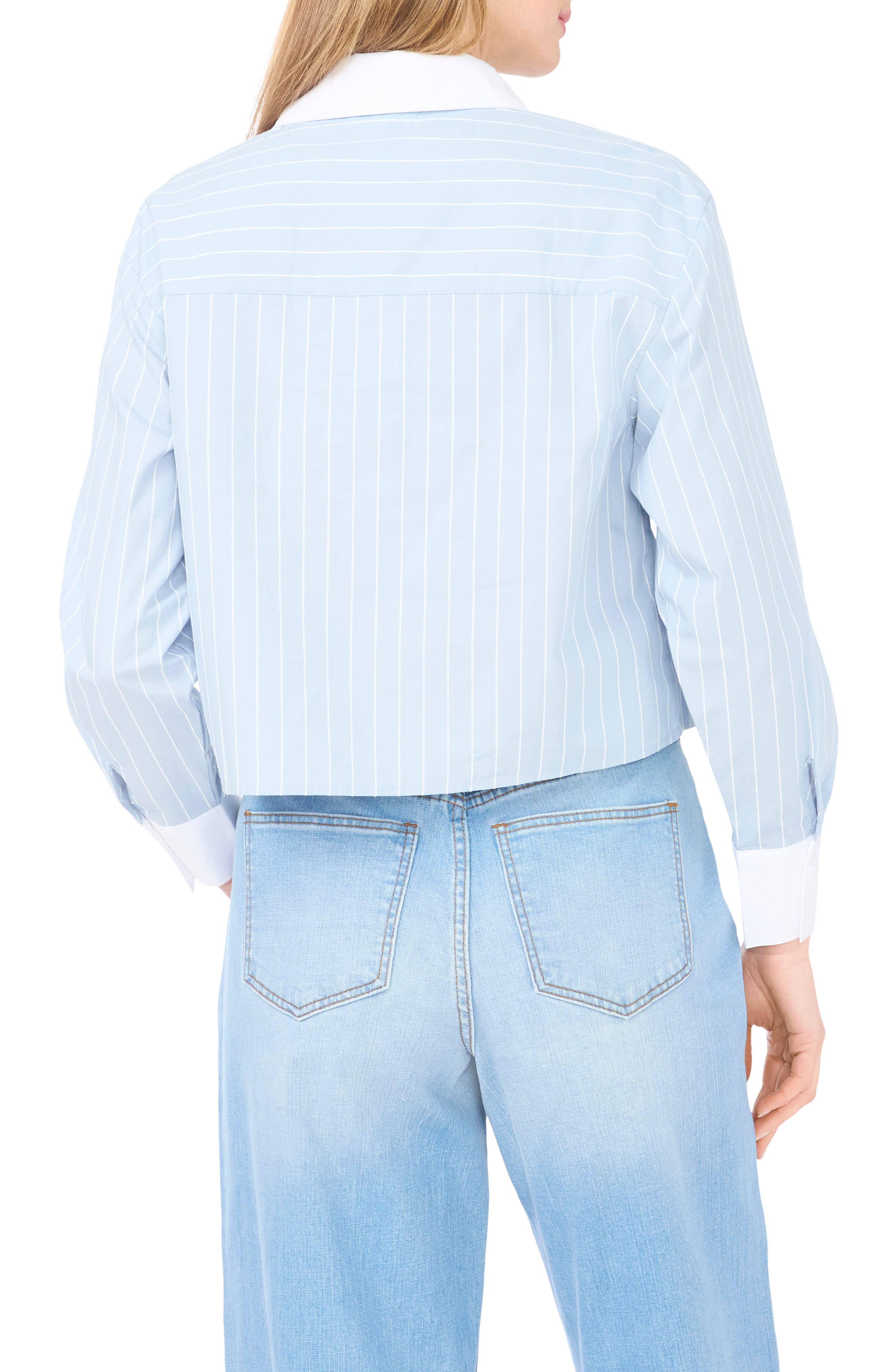 Stripe Long Sleeve Button-Up Shirt - image 2