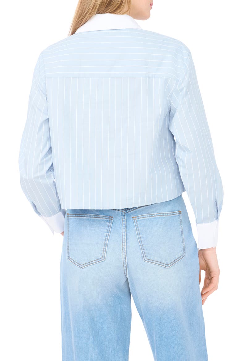 Stripe Long Sleeve Button-Up Shirt, Alternate, color, BLUE DENIM