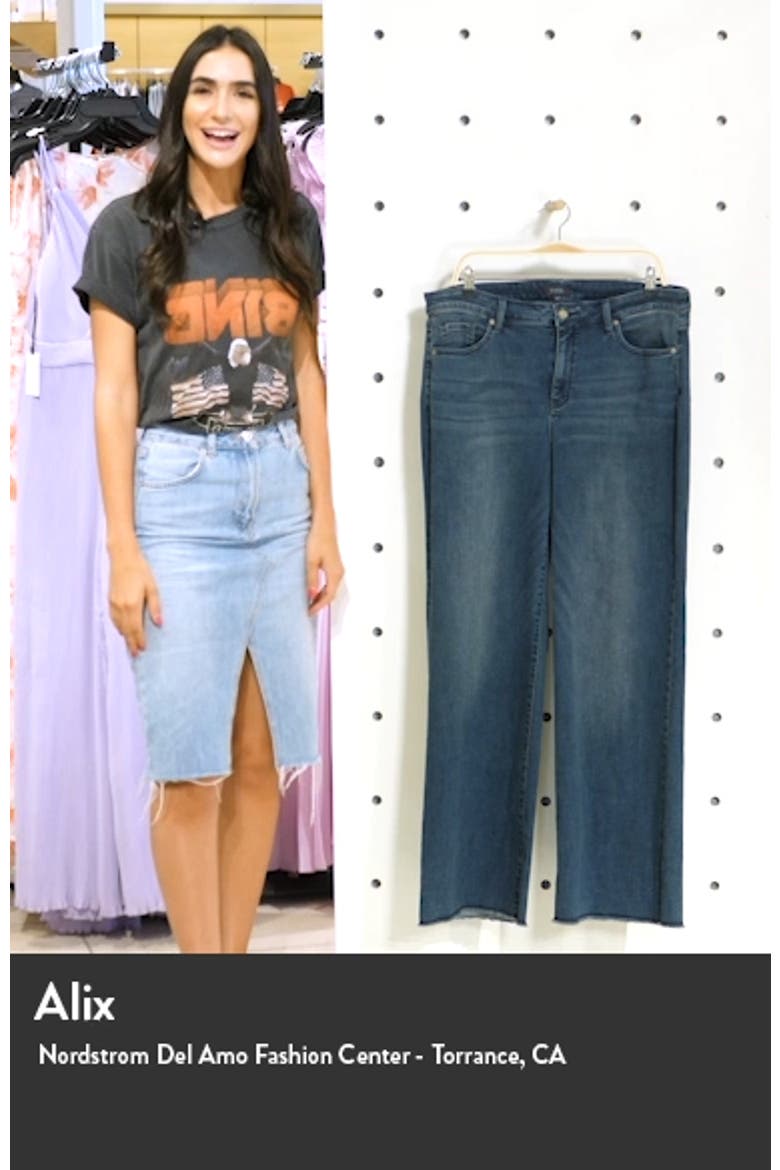 Teresa Fray Hem Wide Leg Jeans video