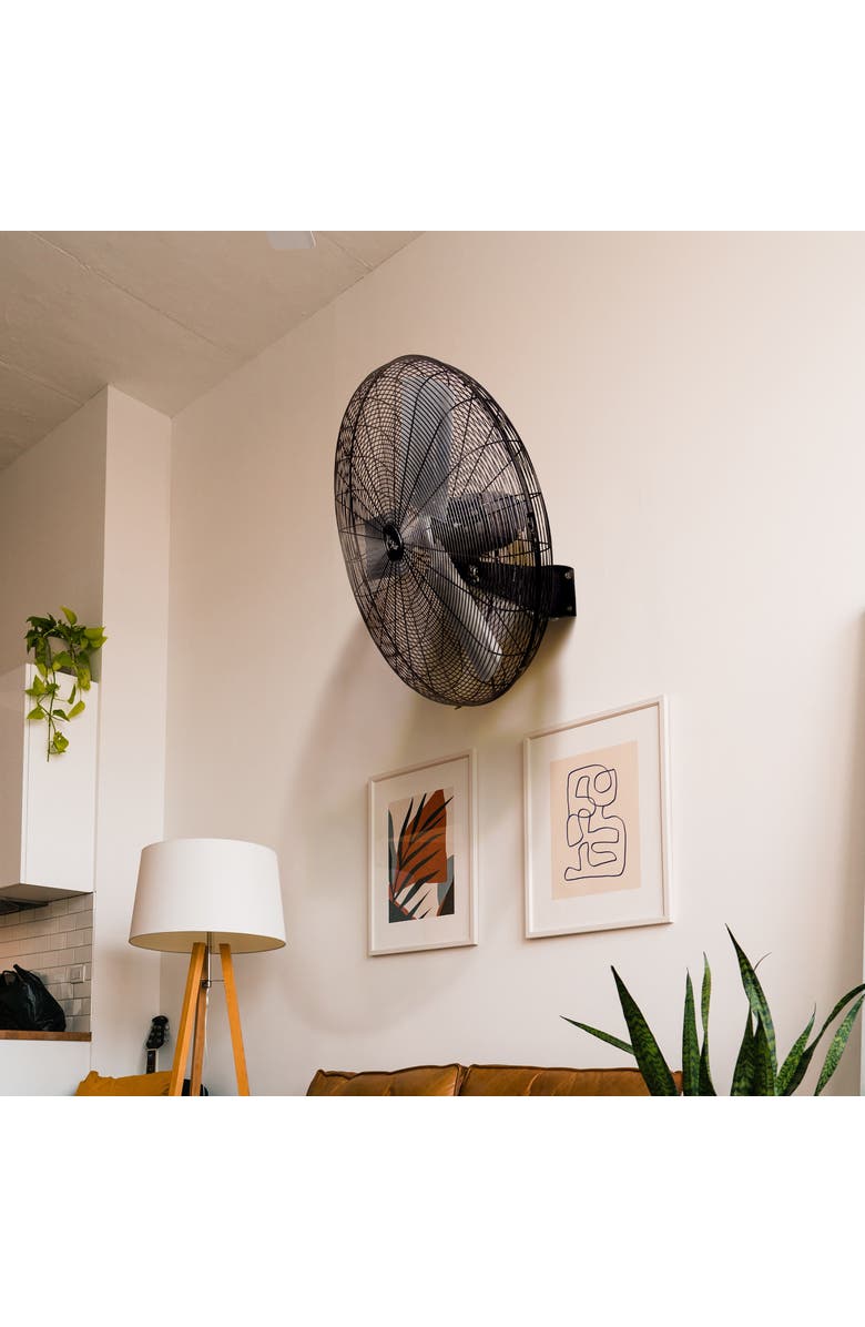 Vie Air Tilting Wall Mountable Heavy Duty Commercial Strength Oscillating Fan, Alternate, color, Black