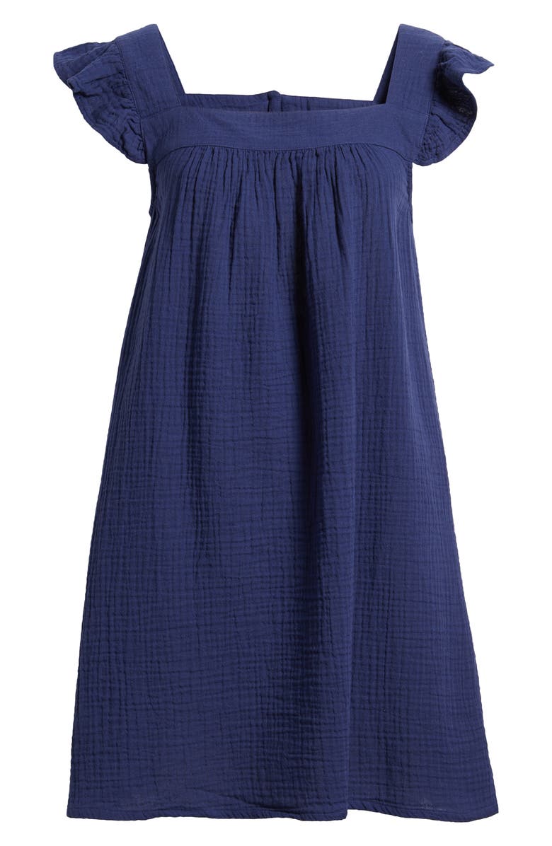 Hatley Patriot Blue Cotton Shift Dress, Alternate, color,