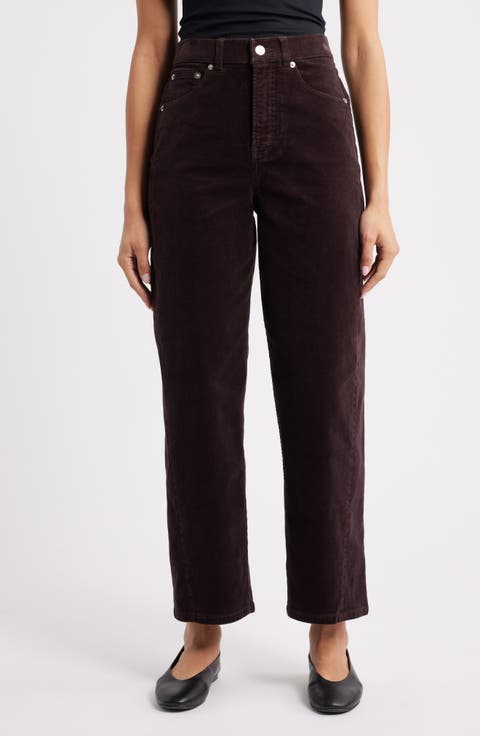 Corduroy Barrel Pants (Regular & Plus)