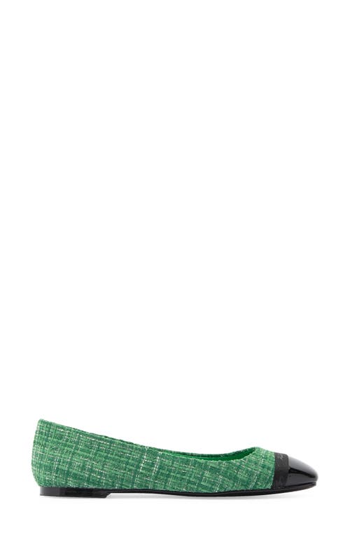 Karl Lagerfeld Paris Zofia Cap Toe Tweed Flat
