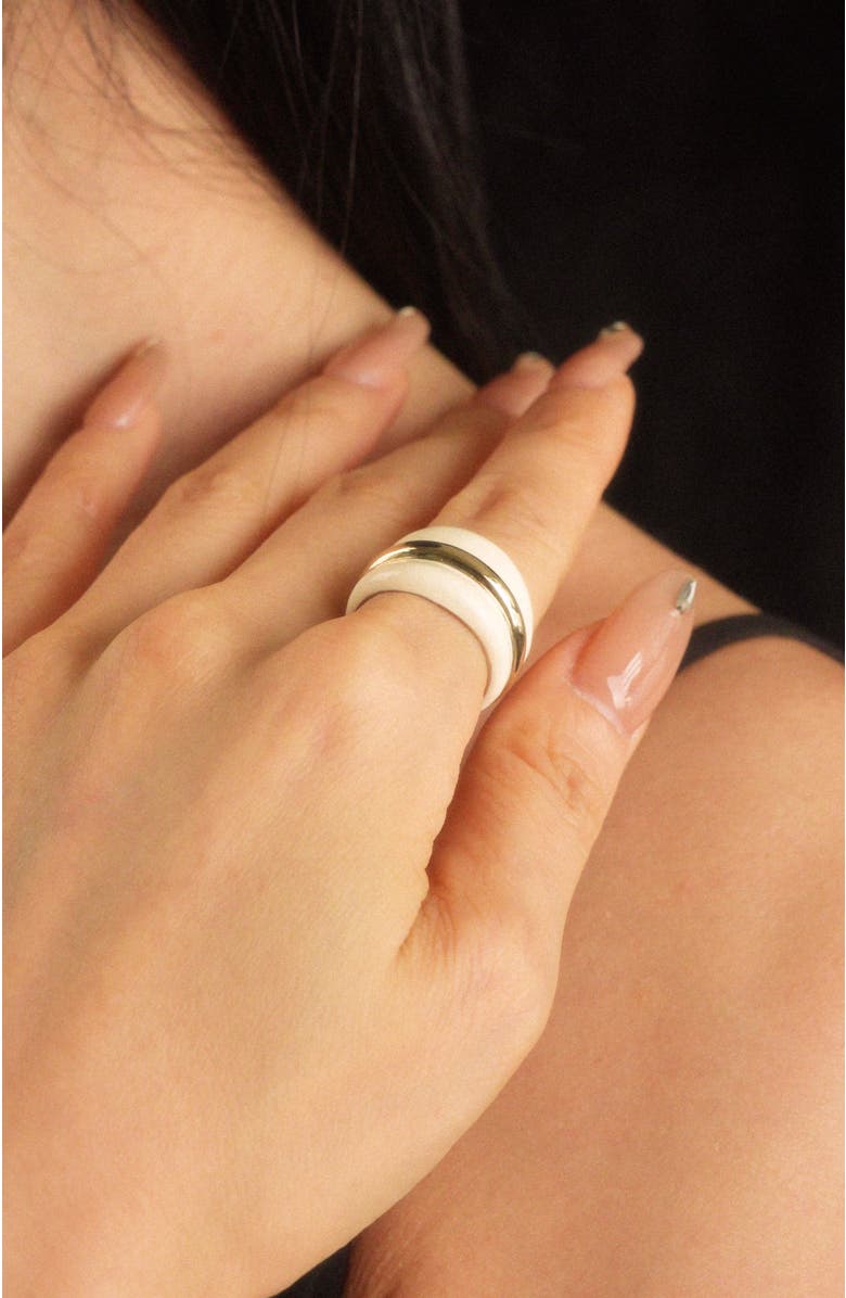 RETRO CHIC Ostuni Ring, Alternate, color, White 
Gold